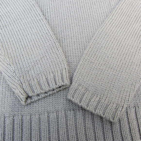 Banana Republic Sweater Mens XL Beige Shawl Collar 100% Wool Knit Heavy Grandpa - Picture 5 of 11